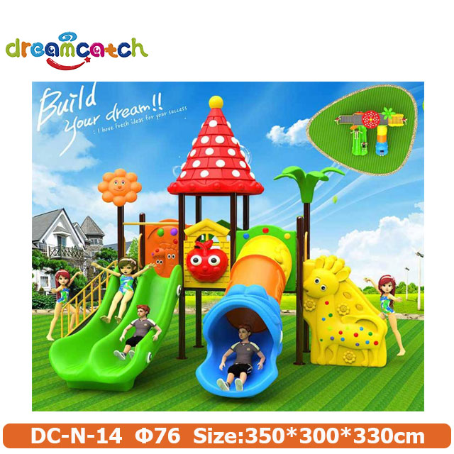 China Commercial kids play equipment children slide outdoor wooden