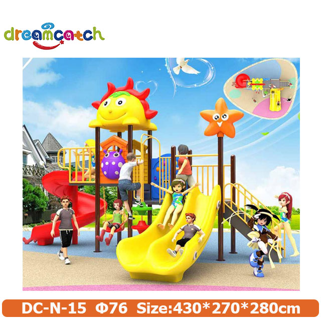China Commercial kids play equipment children slide outdoor wooden